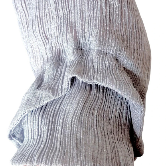 WILLOW AND JAYE Women's Embroidered Floral Mesh Crepe Cardigan Size Large Gray - Picture 10 of 16